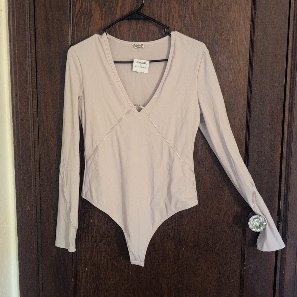 New With Tags Intimately Free People Light Purple Long Sleeve Bodysuit Size Lg
